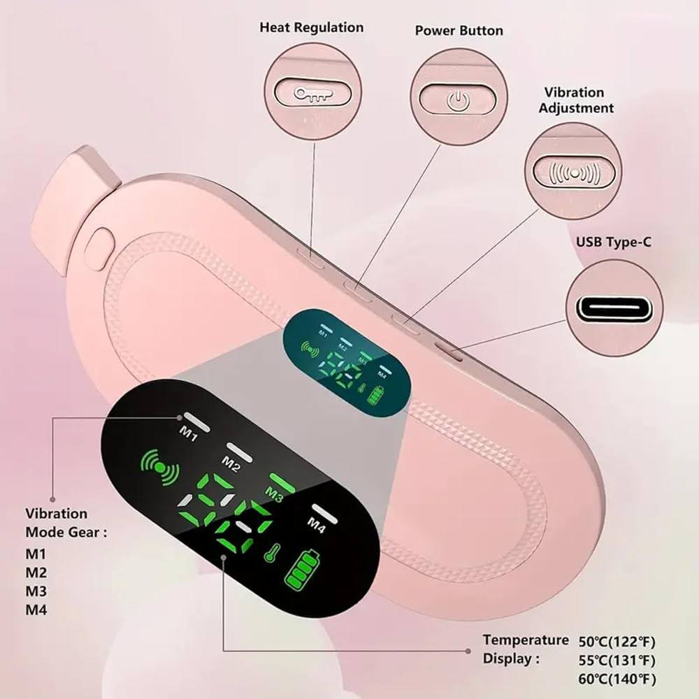 Ceinture Chauffante & Massante Sans Fil – Confort Menstruel