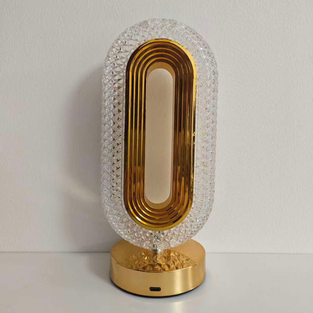 Lampe de table rechargeable LED en acrylique