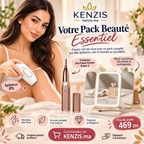 Pack Beauté Essentiel Kenzis : épilateur IPL, tondeuse 4-en-1 et miroir LED